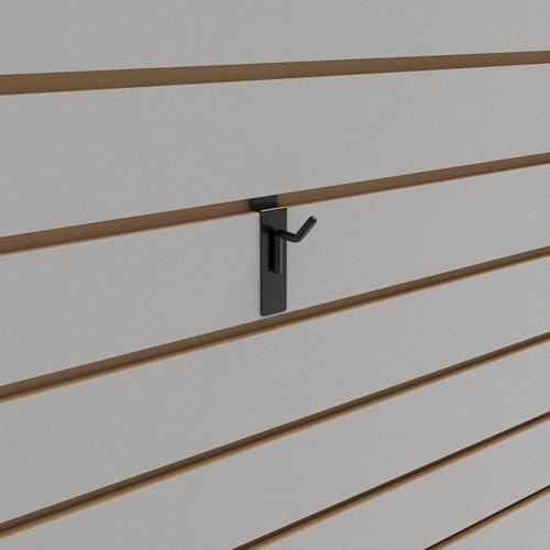 Econoco Slatwall Deluxe Hooks, 96 Pack, Black, 1in - color: Black, size: 1" Length