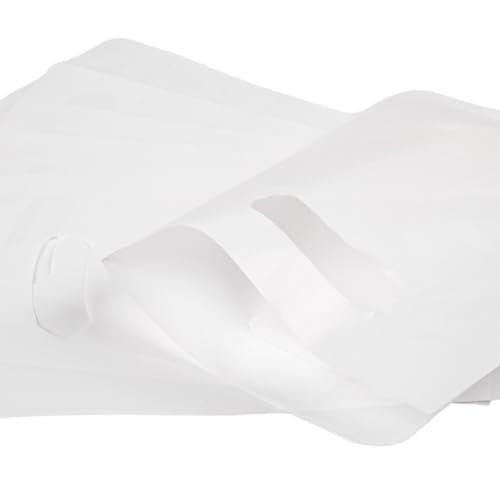 100 PCS White Small Gift Bags, 6"x8" Party Favor Goodie Bags, Treat Retail Pouches with Handle for Kids Birthday, Christmas, Small Businesses - color: White-100PCS