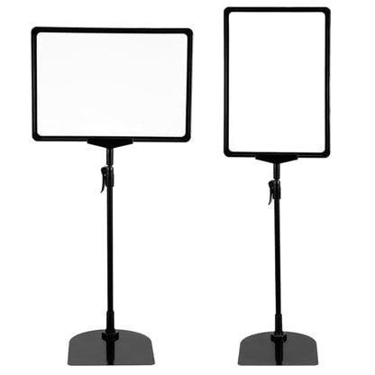 MAQUITA 2 Pcs Sign Holder Stand Flip Open Pedestal Floor Standing, Adjustable Versatile for Display, Easy Replacement for Events and Promotions (8.5x11 Inch )