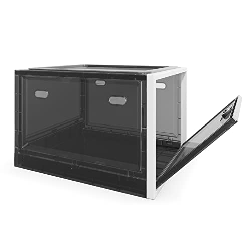 BUG HULL Large Capacity Medication Lock Box, Fridge Lock Box for Medicine Safe, Locking Medicine Box with Code for Snack, Food and Home Safety - color: Black