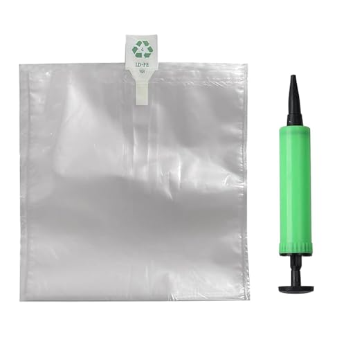 Miupoo Packaging Air Bags,Clear Plastic Inflatable Air Packaging Protector Bag with Free Pump Cushion,Air Cushion Blocking Packaging Bag,12x12Inchesx50Pieces - size: 12x12Inchesx50P