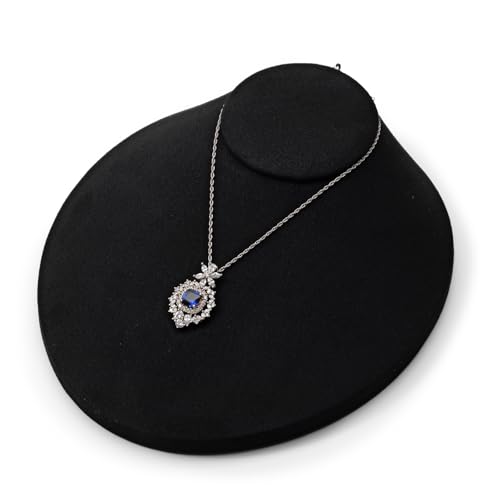 Oirlv Necklace Holder Bust Velvet Jewelry Display Necklace Display for Vendors Display Pendant Display Stand Black - color: Black