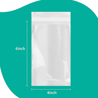 iMailer - 200 Count - 4" x 6" Self Sealing Cellophane Bags- Clear Small Poly Bags for Cookie, Treats, Party Favors, Photo, Jewelry - size: 4x6 Inch (Pack of 200)