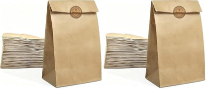 Brown Paper Lunch Bags for Small Business (200 Count) (Pack of 2) - size: 200 COUNT (Pack of 2)