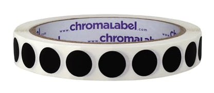ChromaLabel Black Removable Dot Stickers, 1/2 Inch, 1000/Roll - color: Black, size: 1/2"