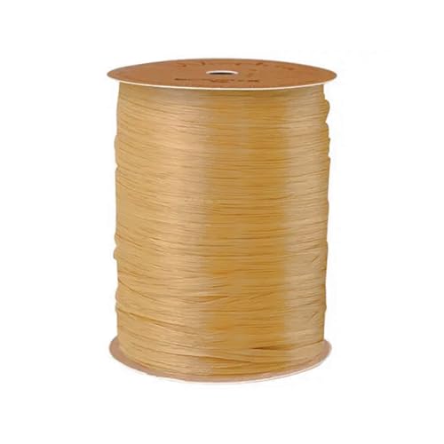 Matte Kraft Raffia Ribbon, Natural Kraft, Decorative Gift Wrapping, 1/4 Inch x 100 Yards