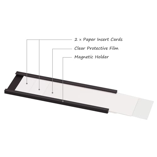 Realth C Channel Magnetic Label Holders 70 Pack 1'' x 4'' for Metal Racks and Shelves - size: 1'' x 4'', style: 70 Pack