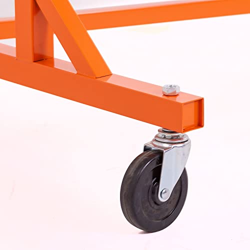 Econoco Commercial Garment Rack - Rolling Clothes Rack, Heavy Duty (Z Rack with Garment Cover, Orange) - color: Orange, style: Z Rack with Garment Cover
