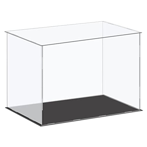 MECCANIXITY Acrylic Display Case Plastic Box Cube Storage Box Clear Small Assemble Dustproof Showcase 16.1x8.3x10 Inch for Collectibles Items - size: 16.1x8.3x10 Inch