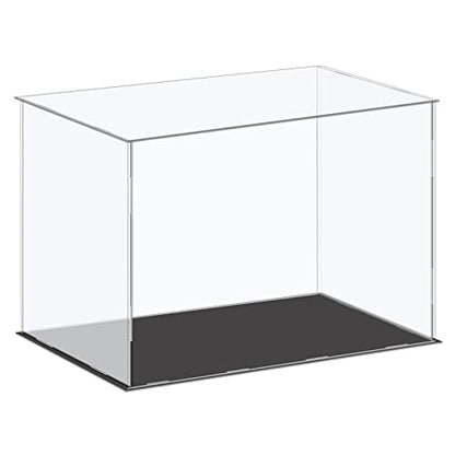 MECCANIXITY Acrylic Display Case Plastic Box Cube Storage Box Clear Small Assemble Dustproof Showcase 16.1x8.3x10 Inch for Collectibles Items - size: 16.1x8.3x10 Inch