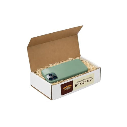The Boxery Small White Shipping Boxes, 5x4x2-inch Corrugated Cardboard Mailer Box for Moving, Storage, Gifting, and Small Business, 50 Pack - size: 5"x4"x2"