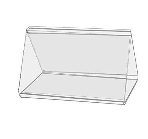 Three Sided Sign Holder 5 x 7 Inch Multi Panel Layout Table Tent Display Documents Itinerary Agenda Office Hours Instructions Clear Acrylic in Offices Workplaces Libraries by Marketing Holders