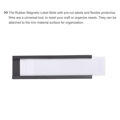 MECCANIXITY Label Holders 2" x 0.6" C Channel Rubber Magnetic for Metal Shelves Organize, Office File Cabinets Pack of 25 - size: 2" x 0.6"