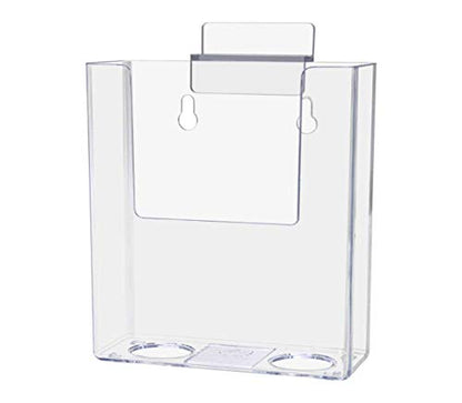 Marketing Holders 4 Pack Slatwall Brochure Holder for 4" Wide Trifold Literature Display Rack Clear Acrylic Promotional Material Caddy for Offices Retail Stores and Libraries No Assembly - size: 4"W Slatwall