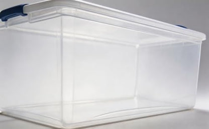2Pack 105 Quart Clear Plastic Storage Bin with Lid, Large Home Organizer