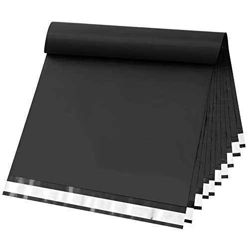 Famagic Large Poly Mailers 14.5 x 19 Inch for Clothes, Black, 100pcs, Bulk - color: Black, size: 14.5x19