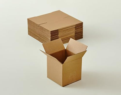 25 Packs Small Shipping Boxes 5X5X5 Inches, Kraft Corrugated Cardboard Boxes, For Small Business, Easy Assemble For Mailing, Moving, Packing And Storing - size: 5"x5"x5"