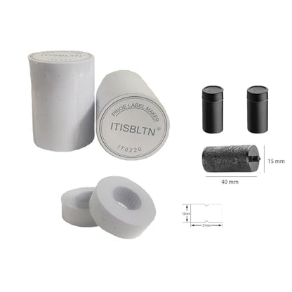 10,000pcs White Blank Price Labels with 2 Ink Fits MX-5500 Pricing Gun - style: 10 Rolls+ 2 Inks (Each roll 1000pads)