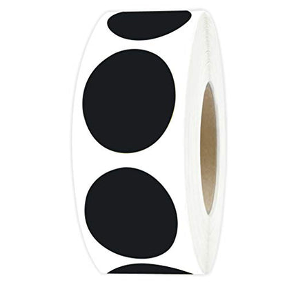 1" Black Round Color Coding Circle Label, 1000 Stickers in Dispenser Box - color: Black, size: 1 Roll-1000PCS
