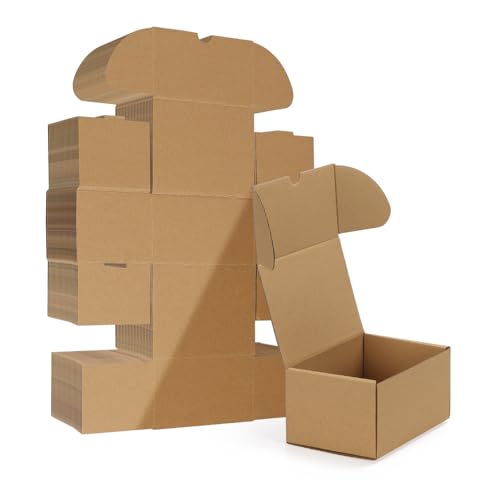HORLIMER 6x4x3 inches Shipping Boxes Set of 40, Brown Corrugated Cardboard Box for Mailing, Packaging, Small Business - color: Brown, size: 6" x 4" x 3"