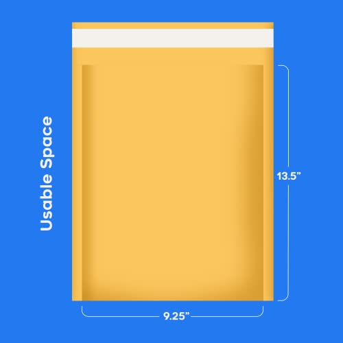 The Boxery 9.5”x14.5” Kraft Bubble Mailers | 100 Padded Envelopes Included - Self Sealing Shipping Bags - #4 - size: 9.5x14.5'' (100 PACK)