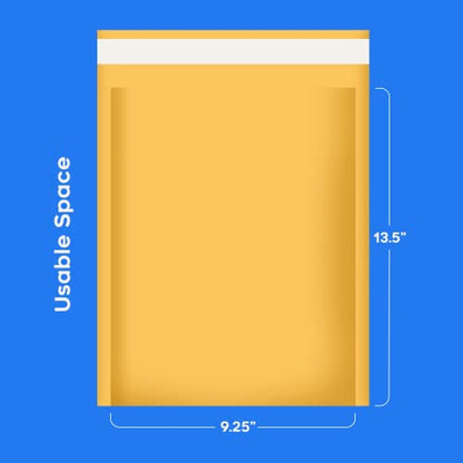 The Boxery 9.5”x14.5” Kraft Bubble Mailers | 100 Padded Envelopes Included - Self Sealing Shipping Bags - #4 - size: 9.5x14.5'' (100 PACK)
