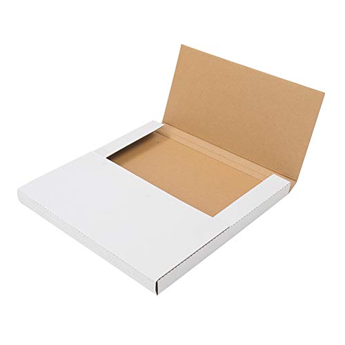 25 Packs White Vinyl Record LP Shipping Mailer Boxes, 12.5" x 12.5" x 1" Record Mailers, Album Paper Box, Easy Fold LP Cardboard Mailing Boxes Multi Depth Album Mailers for Packaging Moving Storage - size: 25pcs
