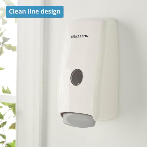 McKesson Manual Soap Dispenser for Bathroom, White, 1000 ml, 1 ct