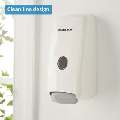 McKesson Manual Soap Dispenser for Bathroom, White, 1000 ml, 1 ct