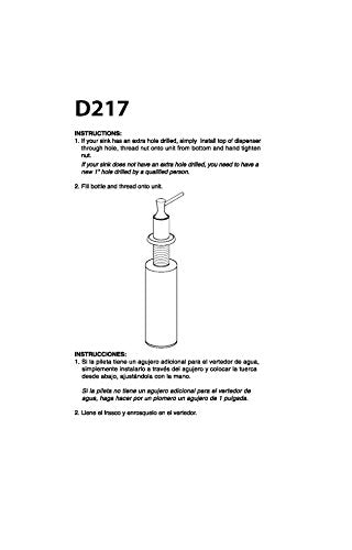 Westbrass R217-05 Kitchen Sink Deck Mount Liquid Soap/Hand Sanitizer Dispenser with Refillable 12 oz Bottle, Polished Nickel - color: Polished Nickel