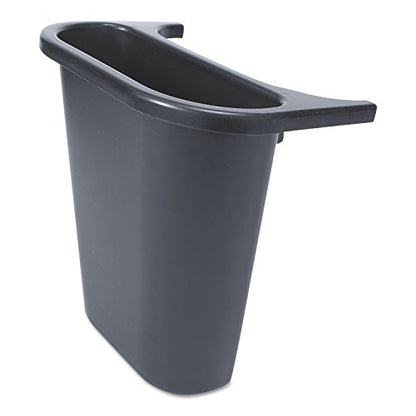 Saddle Basket Recycling Bin, Rectangular, Black, 7 1/4quot;W x 10 3/5quot;D x 11 1/2quot;H