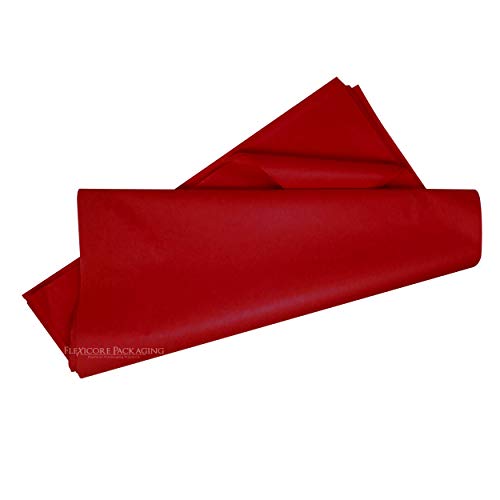 Flexicore Packaging| Gift Wrap Tissue Paper|15"x20"|100 Count (Deep Scarlet, 100 Sheets) - color: Deep Scarlet