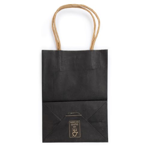 ClearBags Paper Merchandise Handle Bags (Black, 4 3/4 x 2 15/16 x 6 1/2) - color: Black, size: 4 3/4 x 2 15/16 x 6 1/2