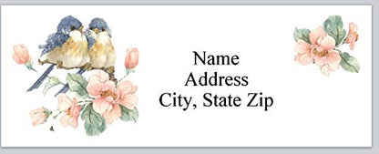 150 Personalized Return Address Labels Beautiful Blue Birds (bx 815)