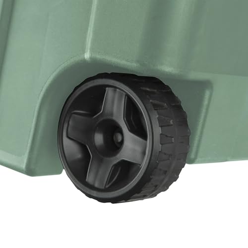 40 Gal Heavy Duty Wheeled Storage Totes 2 Pack, Rugged Plastic Storage Bins with Secure Latching Lids, Stackable Rolling Containers for Garage, Workshop, Warehouse & Outdoor Storage