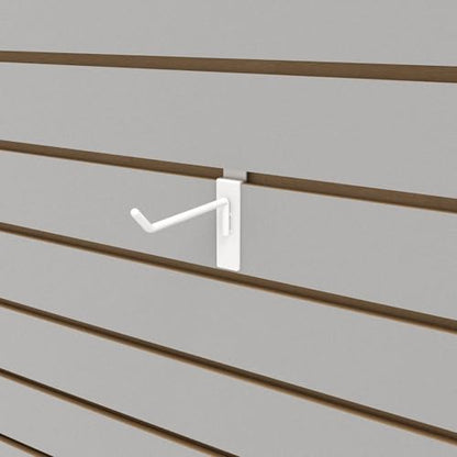 Econoco Slatwall Deluxe Hooks, 96 Pack, White, 4in - color: White, size: 4" Length