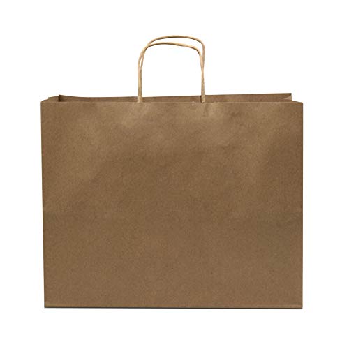 Prime Line Packaging Large Brown Bags, Kraft Gift Bags, 16x6x12, 200 Pack - size: 16x6x12 Inch