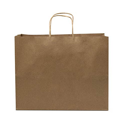 Prime Line Packaging Large Brown Bags, Kraft Gift Bags, 16x6x12, 200 Pack - size: 16x6x12 Inch