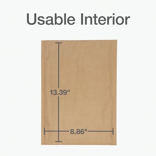 Quality Park 8 x 13 Curbside Recyclable Mailers, Brown Kraft Paper Padded Mailers, Self Seal Closure is Made with Water Based Glue, 100% Recyclable Materials, 20 Pack (1009462)