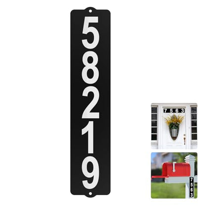 Metal Mailbox Numbers, Address House Plaque, Waterproof - color: Black(classic)