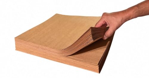 Kraft Paper Sheets – 15” × 15” – 500 Count – Basis Weight 62 GSM Heavy-Duty Brown Wrapping Paper for Moving, Shipping, Crafts & Void Fill – Sustainable Packaging