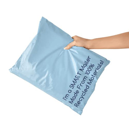 200 Count, 10x13 inch 100% Recycled Poly Mailers Eco Friendly Packaging Envelopes Supplies Mailing Bags 2.5 Mil Thick - SMART Mailer - size: 10"x13" (200 Mailers)