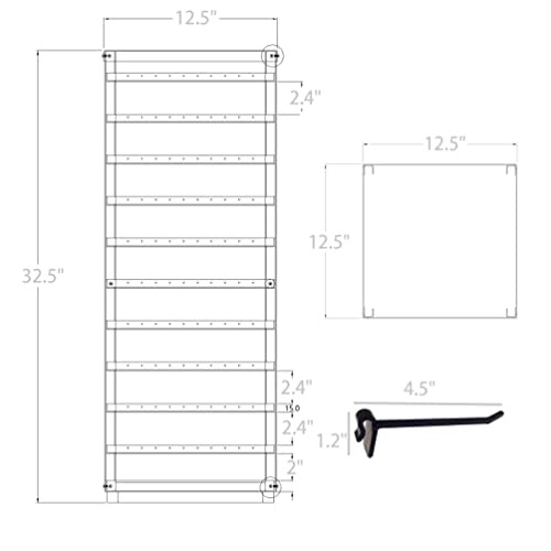 FixtureDisplays® Metal Spinner Rack 80X4 Hooks Sock Display Earring Card Stand Retail Countertop 11453NEW-+80X11666-NPF