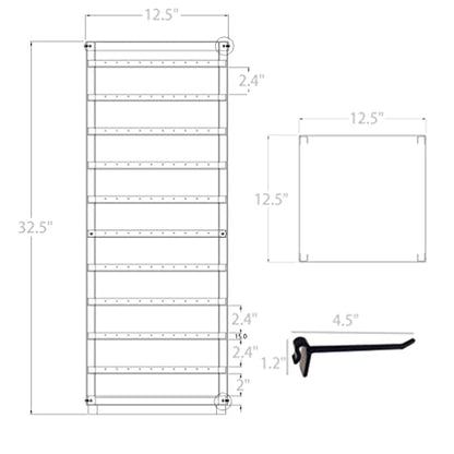 FixtureDisplays® Metal Spinner Rack 80X4 Hooks Sock Display Earring Card Stand Retail Countertop 11453NEW-+80X11666-NPF