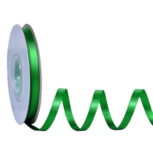 Ribest Emerald Green Satin Ribbon, 1/4 Inch Continuous 50 Yards - color: Green, size: 1/4 Inch × 50 Yard