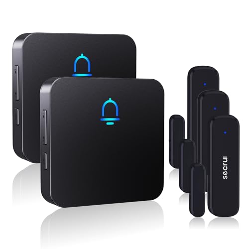 SECRUI Wireless Door Chime for Home Door Opening & Business Entering - size: 3 sensor 2 receiver