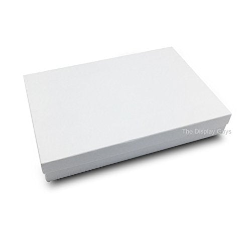 TheDisplayGuys 25 Cardboard Gift Jewelry Boxes w/Paddings #53-5.4x3.9x1 - color: White Swirl