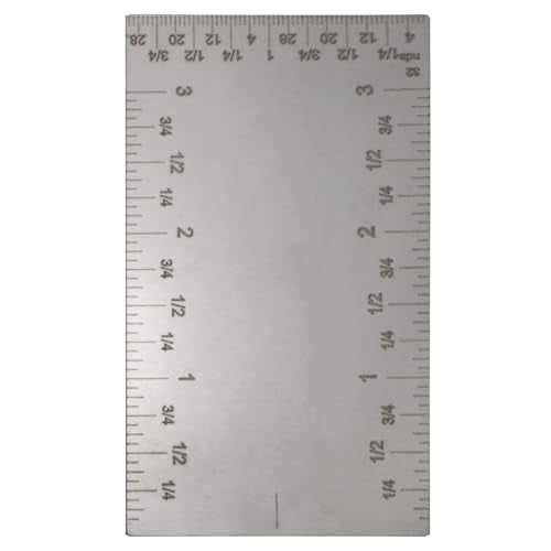 XGNG Stainless Steel Portable Square Edge Ruler Compact Four Sided Graduated Ruler Easy to Use Marking Measurement Data Multi Functional Matte Finish Woodworking Tool
