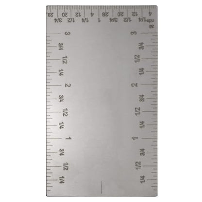 XGNG Stainless Steel Portable Square Edge Ruler Compact Four Sided Graduated Ruler Easy to Use Marking Measurement Data Multi Functional Matte Finish Woodworking Tool