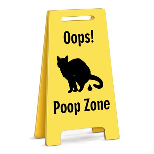 Funny Office Desk Accessories Decor Oops! Poop Zone Acrylic Humorous Cat Pet Accident Warning Do Not Disturb Mini Sign Funny Cute Gag Office Decorations Gifts for Work Women Cat Lovers - style: POOP ZONE